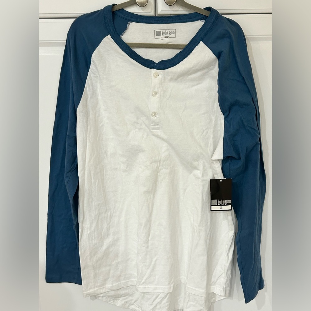 𝅺Lularoe Men's Mark Unisex Long Sleeve Henley Size XL NWT